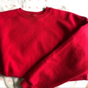 red crew neck